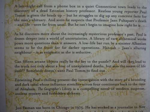 The Geographer`s Library- Jon Fasman (PAPERBACK)