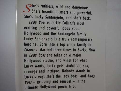 Lady Boss- Jackie Collins (HARDCOVER)