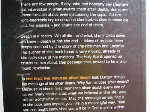 The first 5 minutes after Death- Isak Burger