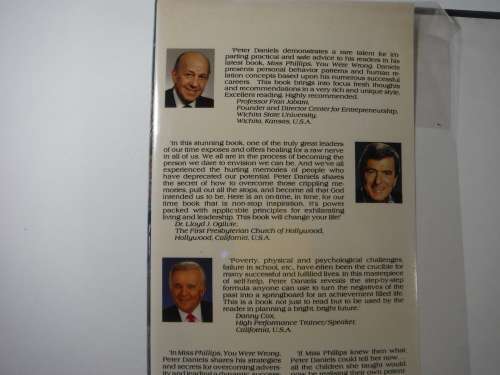 Miss Philips You Were Wrong : A Formula to Handle Rejection - Peter J Daniels(HARDCOVER)