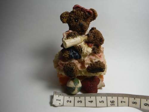 Mama Bear and baby feeding Bear Ornament