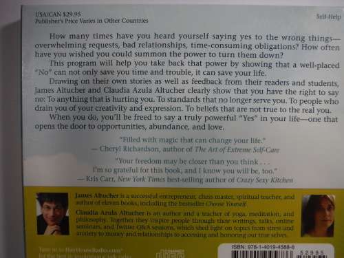 The Power Of NO- James Altucher and Claudia Altucher( Audio Book) read by Authors.