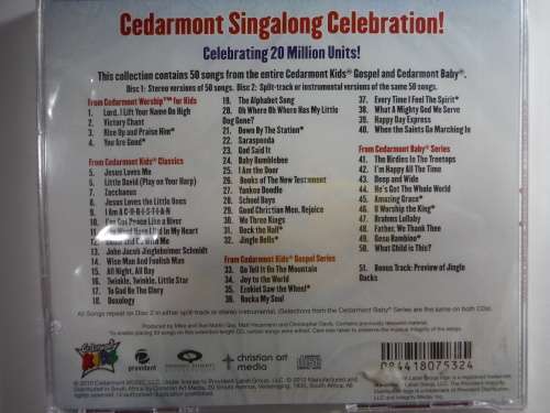 Cedarmont Singalong Celebration- 2 CD (Children  Gospel CD)* New and Sealed*