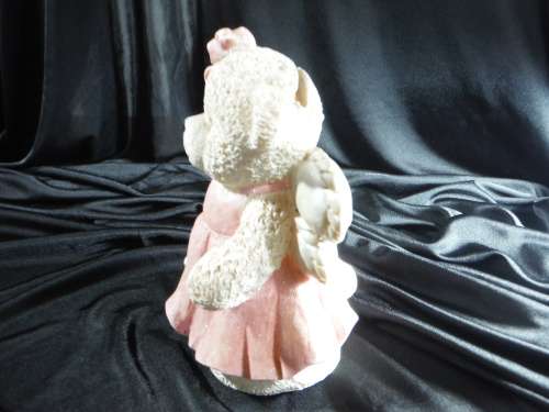Winged Bear Fairy  Money Box (Novelty Item)Cream and Pink