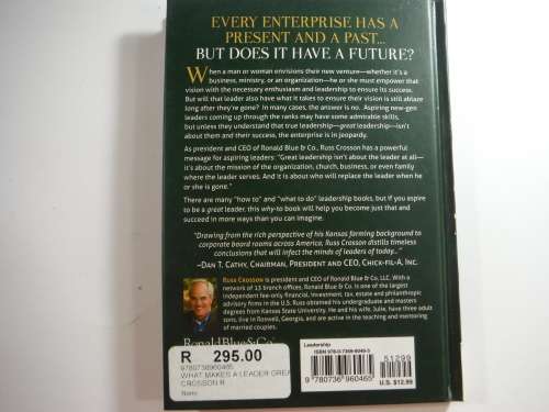 What Makes A Leader Great by Russ Crosson, Ceo, Ronald Blue and Co. - Hardcover