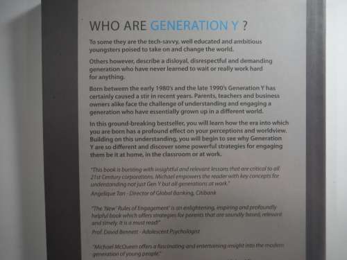 The New Rules Of Engagement -Michael McQueen (A Guide To Understanding Connecting with Generation Y)
