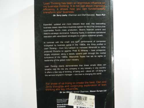 Lean Thinking- James P. Womack and Daniel T Jones