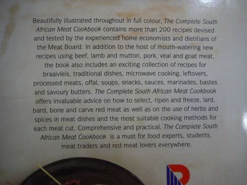 The Complete South African Meat Cookbook- compiled by the Home Economist of the Meat Board.