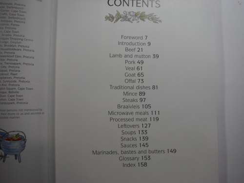 The Complete South African Meat Cookbook- compiled by the Home Economist of the Meat Board.