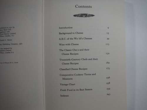 The Wine and Food Society`s Guide to CHEESE and Cheese Cookery by T.A Layton