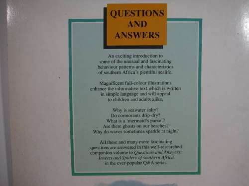 Sealife of Southeren Africa- Questions and Answers