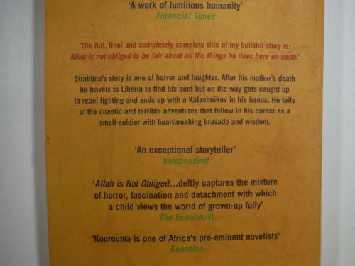 Allah is not Obliged - Paperback - Ahmadou Kourouma