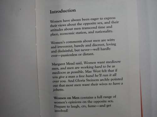 Women on Men : Views on the Opposite Sex - Hardcover - Lois L. Kaufman