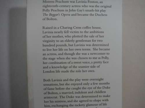 Mistress Peachum`s Pleasure - The Life of Lavinia,Dutchess of Bolton- Lisa Hilton