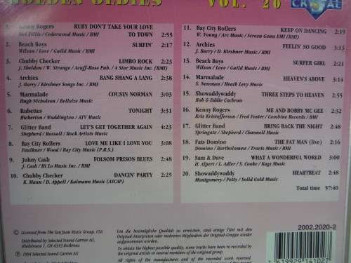 CD- More Of Greatest Hits - Golden Oldies (Vol. 20)