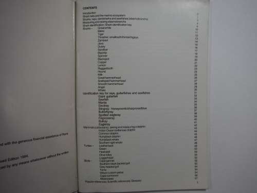 Natal Sharks Board`s Field Guide to Sharks and other Marine Animals - SOFTCOVER - by G Cliff Wilson