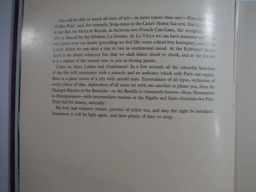 Paris By Night : A Tour Of The Capital`s Gay Pleasure Haunts By Jacques Robert (HARDCOVER)