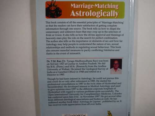 Marriage- Matching  Astrologically - DR T.M Rao (SOFTCOVER)