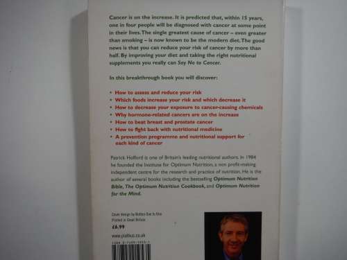 Say No To Cancer- Patrick Holford (SOFTCOVER)