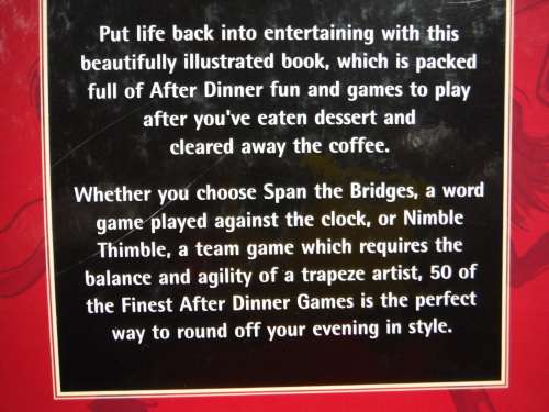 50 of the Finest After Dinner Games - Hardcover