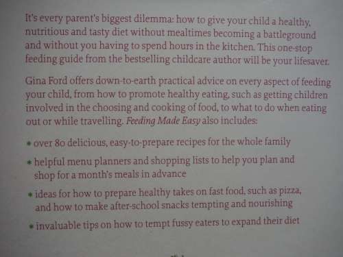 Feeding Made Easy : From Weaning to School - Hardcover - Gina Ford