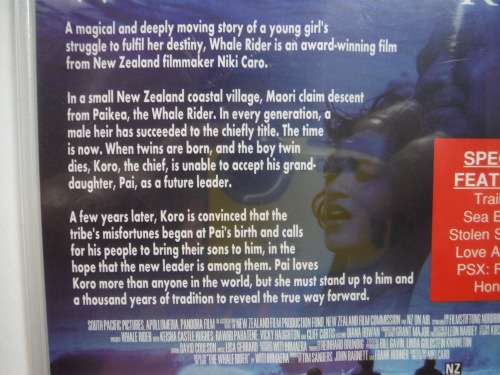 Whale Rider - DVD - New and Sealed