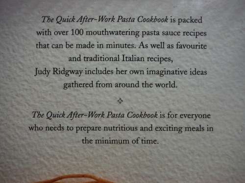 The Quick After-Work Pasta Cookbook - Hardcover - Judy Ridgway