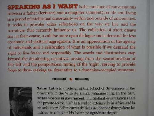 Speaking as I Want - Hardcover - Salim & Mishka Latib
