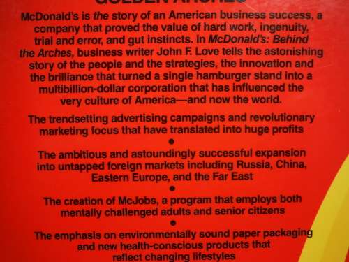 McDonald`s : Behind the Arches - Paperback - John F.Love