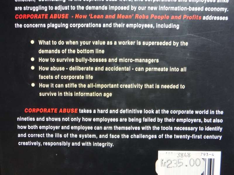 Corporate Abuse - Hardcover - Lesley Wright