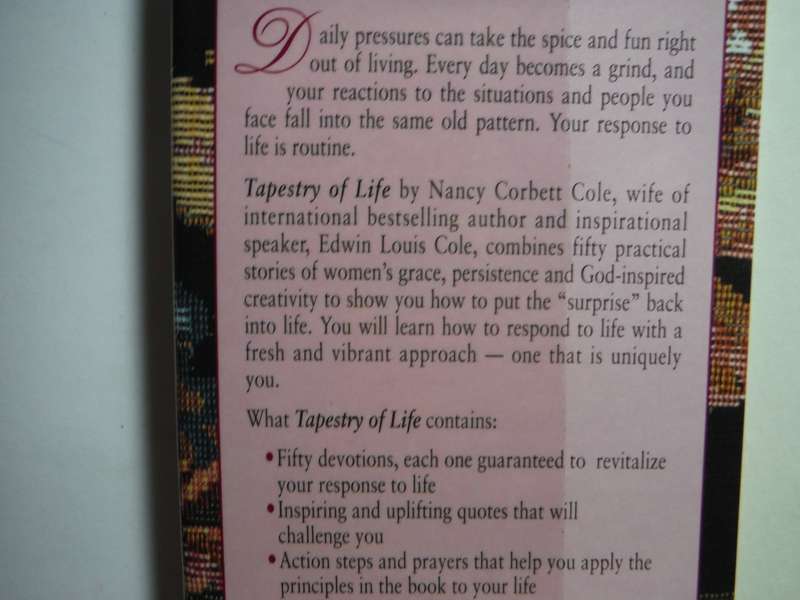 Tapestry of Life : Devotions for the Unique Woman - Hardcover - Nancy Corbett Cole