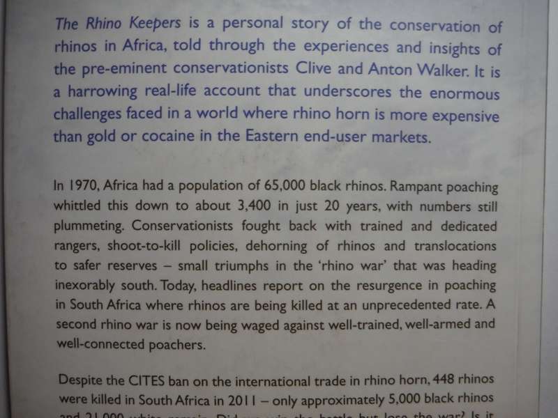 The Rhino Keepers : Struggle for Survival - Paperback - Clive & Anton Walker