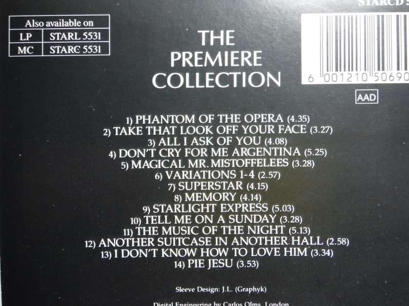 The Premiere Collection : The Best of Andrew Lloyd Webber - CD