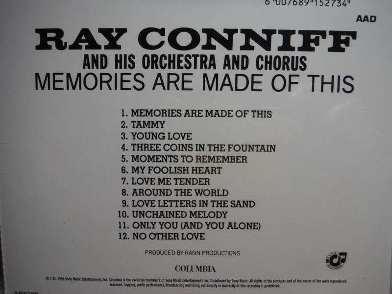 Ray Conniff and His Orchestra and Chorus : Memories are Made of This - CD