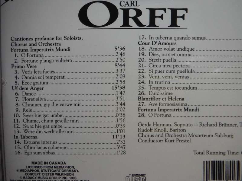 Classic Gold : Carl Orff - Carmina Burana - CD