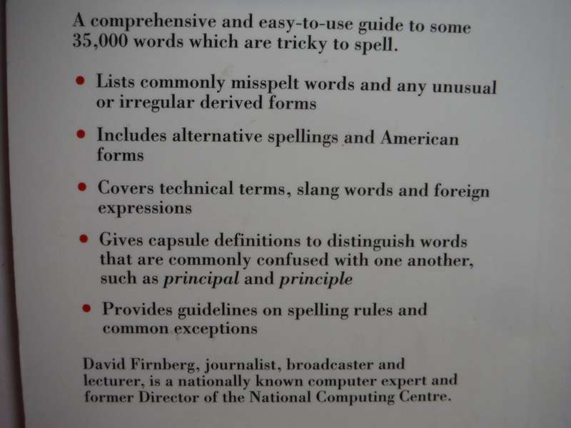 Spelling Dictionary - Paperback - David Firnberg