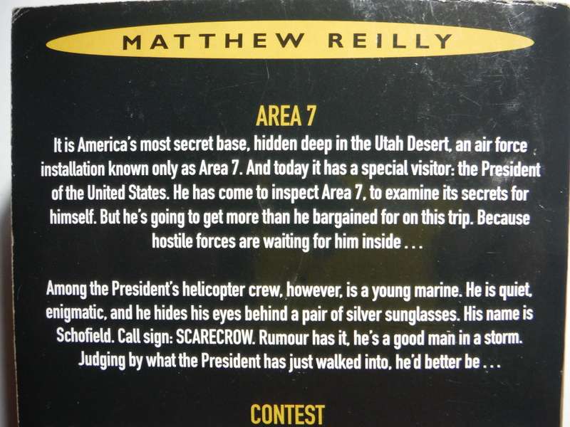 Area 7 and Contest - Paperback - Matthew Reilly - 2 Novels in 1 Volume
