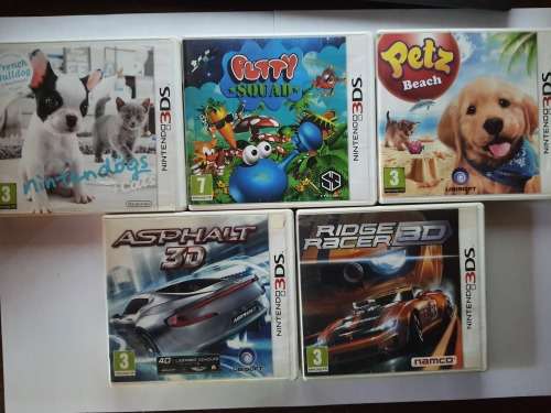 Metallic Red Nintendo 3DS + 5 Games