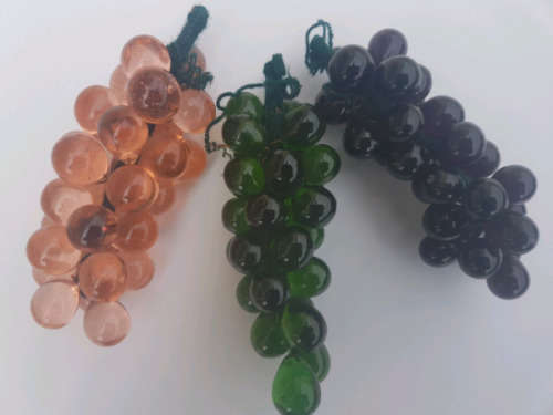 Three Murano Glass Grape Bunches