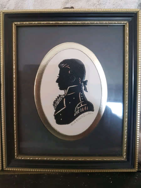 The Pennyfarthing Galleries, Silhouettes by Enid Elliott Linder!!! PAIR