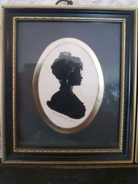 The Pennyfarthing Galleries, Silhouettes by Enid Elliott Linder!!! PAIR