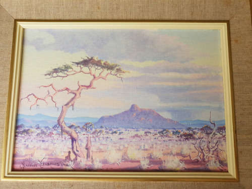 Namibian Andries Erasmus Original Oil on Canvas Board!!