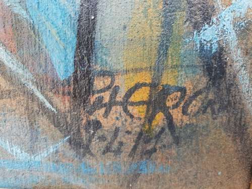 P Heron Acrylic on Board