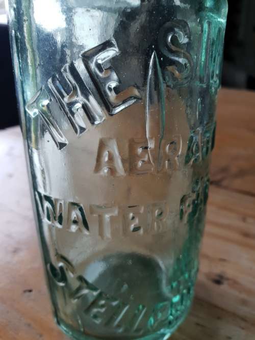 Antique Barnett & Foster London Green glass Codd bottle!! circa 1902 - 1919