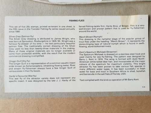 AH Barrett Signed FDC with Fishing Flies!! Lovely Collector's item!!