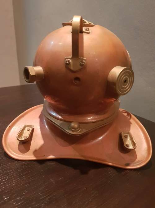 ROLEX SUBMARINER NAVY COPPER BRASS MINIATURE DIVING HELMET  WATCH DISPLAY NAUTICAL RARE