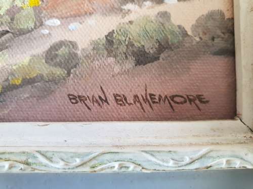 Brian Blakemore Oil on Board!!! Crazy R1!!!