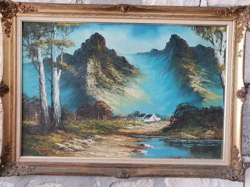 Extra Large R Hartman oil painting in beautiful Ornate frame!!