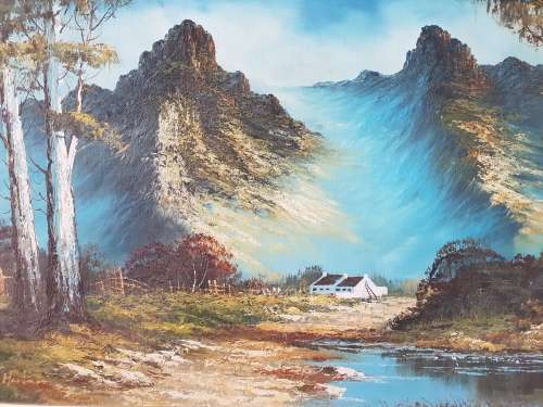 Extra Large R Hartman oil painting in beautiful Ornate frame!!