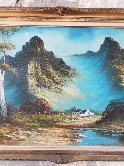 Extra Large R Hartman oil painting in beautiful Ornate frame!!